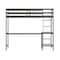 Flash Furniture Riley Loft Bed Frame w/Desk, Full Size Wooden Bed Frame w/Guard Rails & Ladder - Light Gray MH-LBD5-LGY-F-GG - alternate 6